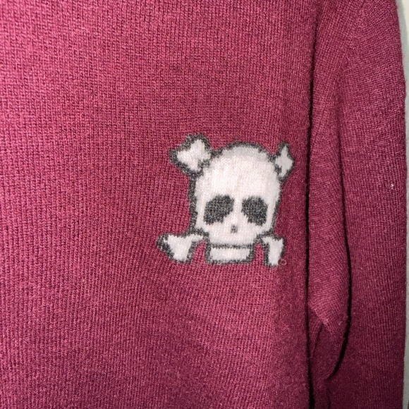 Aritzia Sunday Best | Abby Sweater in Biking Red with Skull | Size Large - Picture 7 of 11